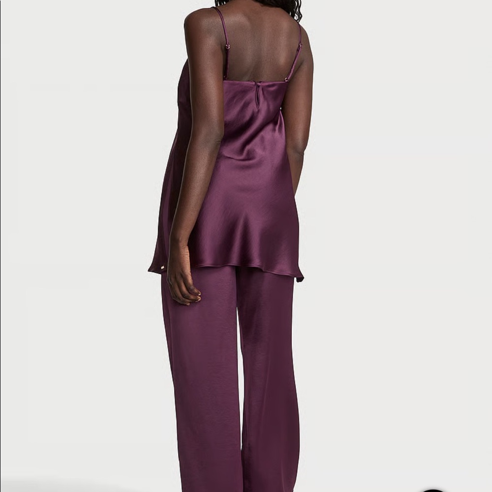 Luxe Satin Tunic Cami & Pant Set - Picture 2 of 3